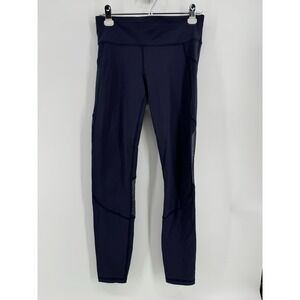 Lululemon Side Mesh 27" Leggings Navy Blue Women's Size 8